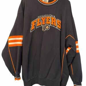 Vintage 90s NHL Philadelphia Flyers Hockey Men’s Lee Sport Black Sweatshirt 2X